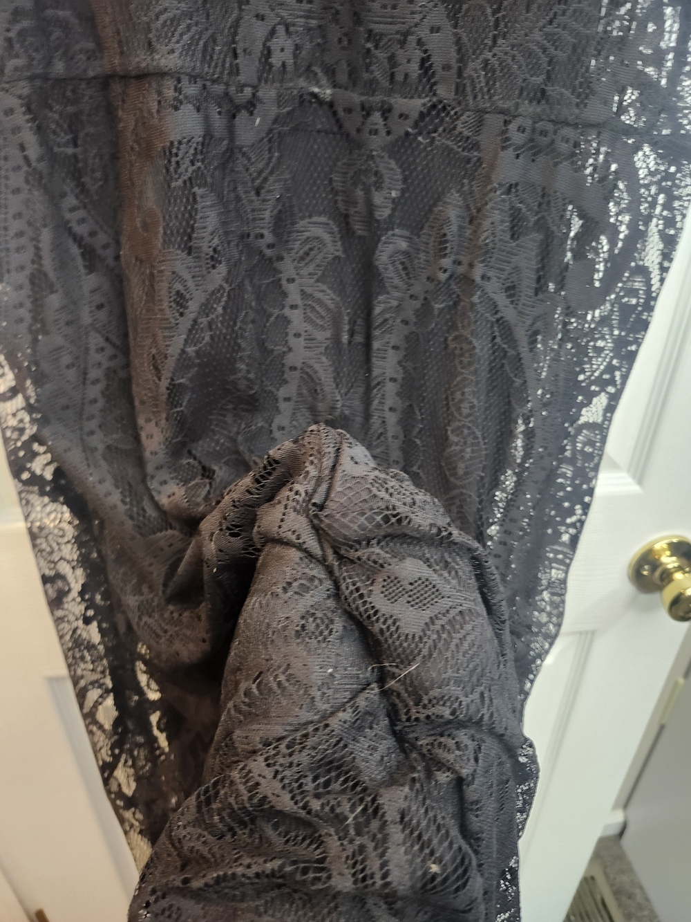 Torrid Black Lace Maxi Dress with Sheer Overlay, Torrid 3 = 3X, NWT - Picture 6 of 10